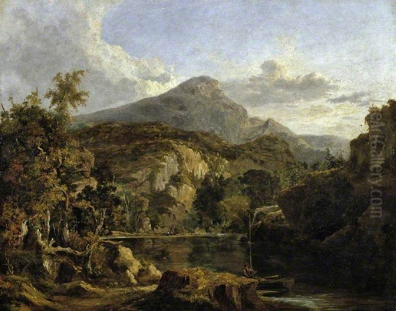View in the Highlands Oil Painting by George Vincent