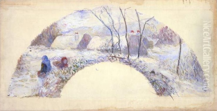 Jardin sous la neige III, ou L'Hiver Oil Painting by Paul Gauguin