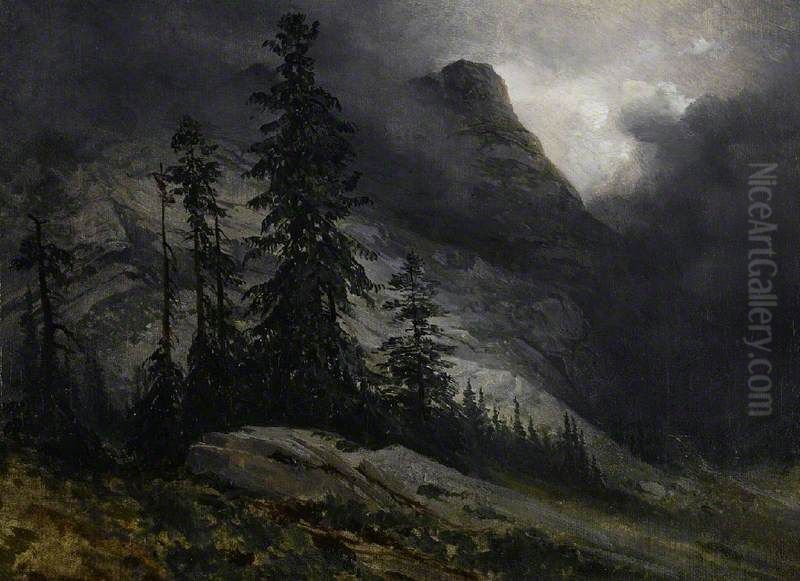 Storm at Handeck Oil Painting by Alexandre Calame