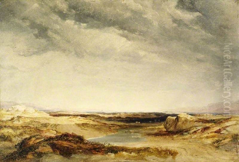 A Heath near the Coast Oil Painting by Copley Fielding