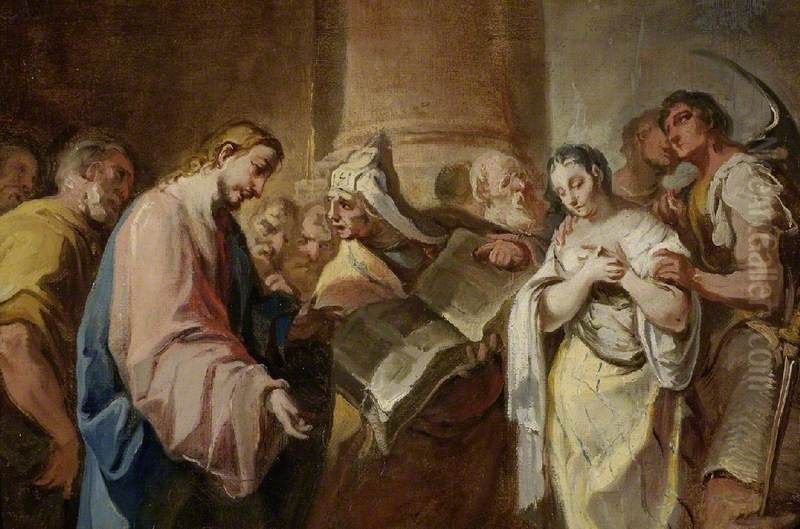 The Woman Taken in Adultery Oil Painting by Nicolo Grassi