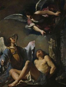 Saint Sebastian Succoured by Two Angels