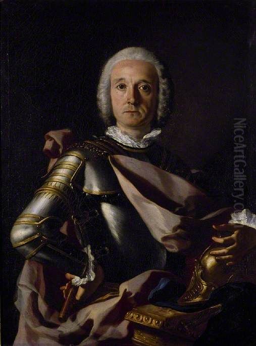 Portrait of Count James Joseph O'Mahoney, Lieutenant-General in the Neapolitan Service. Knight of St Januarius Oil Painting by Francesco de Mura
