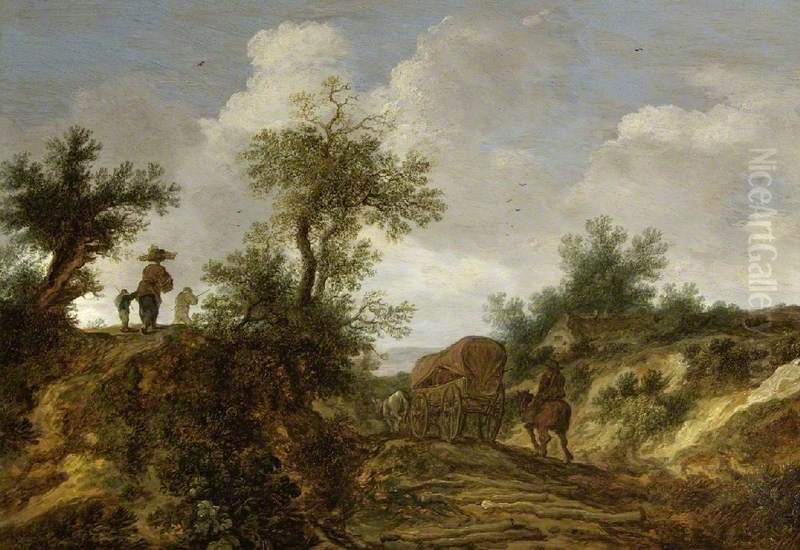 Landscape with Figures Oil Painting by Pieter De Molijn