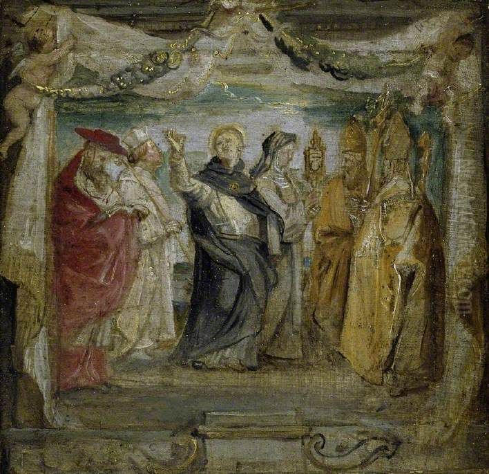 The defenders of the eucharist Oil Painting by (studio of) Rubens, Peter Paul
