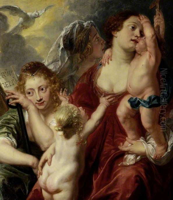 Faith, Hope and Charity Oil Painting by Gerard Seghers