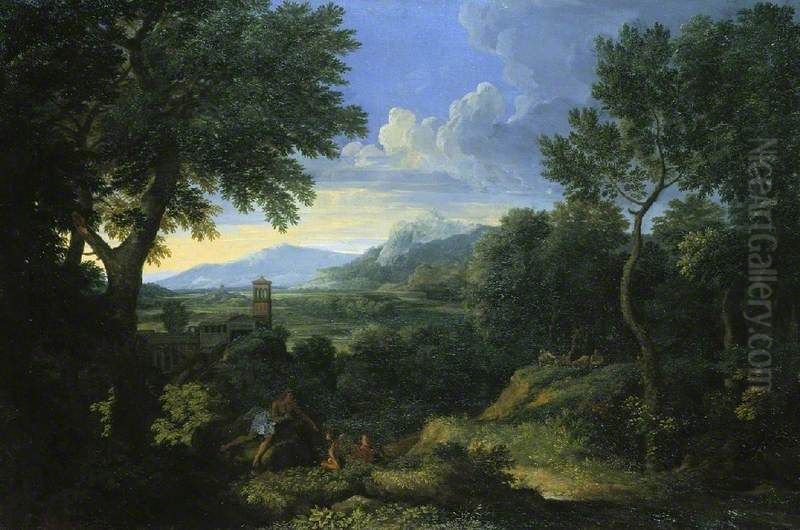Landscape near Rome Oil Painting by Gaspard Dughet