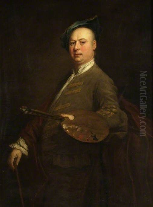 Portrait of a painter Oil Painting by Bartholomew Dandridge