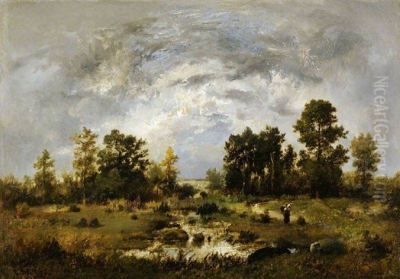 Wooded Landscape Oil Painting by Narcisse Virgilio Diaz