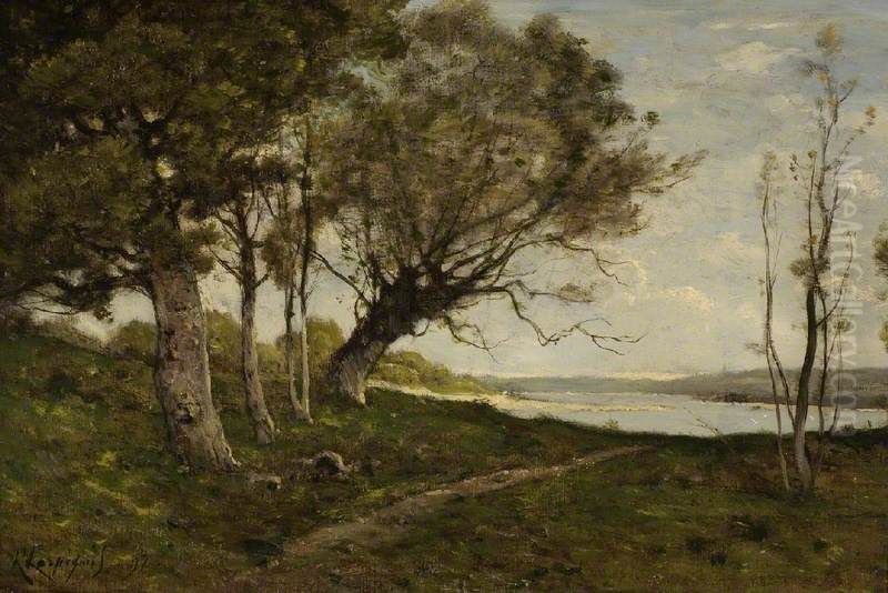 The Lake Oil Painting by Henri Harpignies