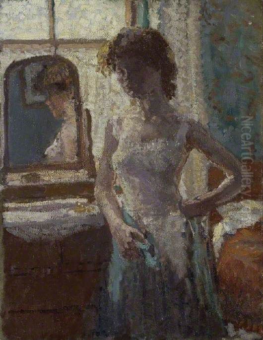 The Green Dress Oil Painting by Spencer Gore