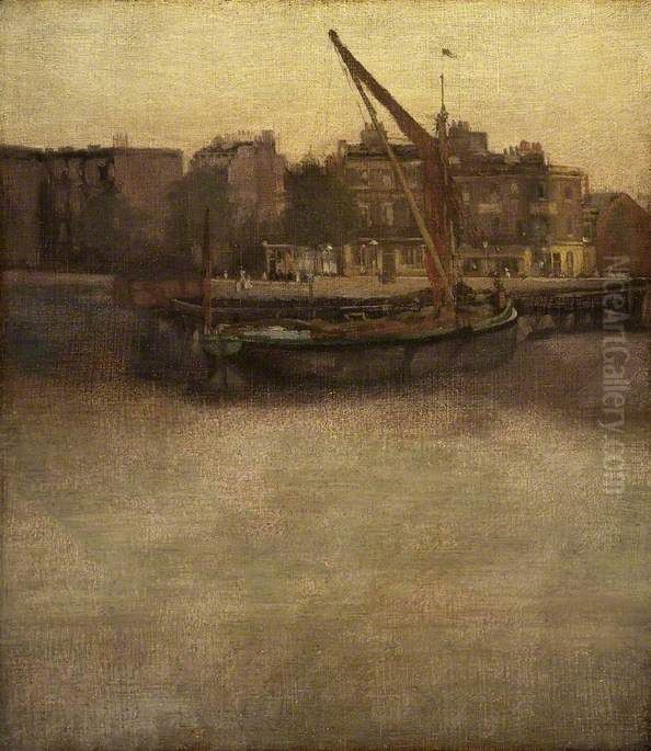 Lindsey Row, Chelsea Oil Painting by James McNeill Whistler
