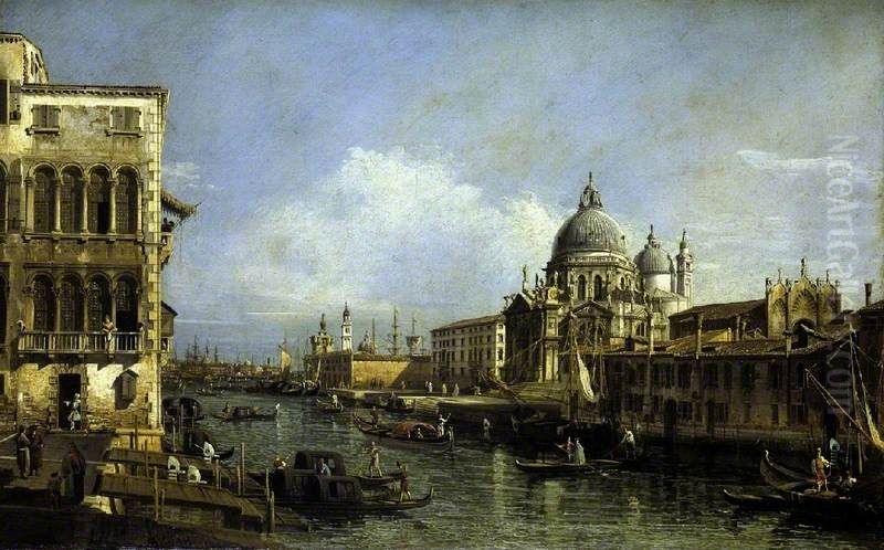 A View at the Entrance of the Grand Canal, Venice Oil Painting by Bernardo Bellotto