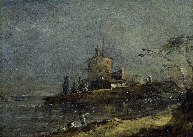View near Venice Oil Painting by Francesco Guardi
