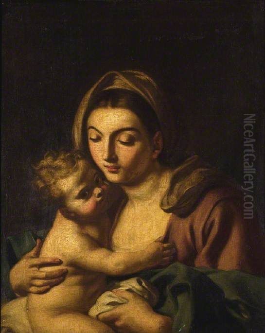 Virgin and Child Oil Painting by Francesco Solimena