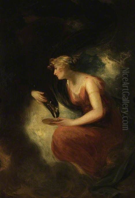Hebe feeding Jupiter's eagle Oil Painting by William Beechey