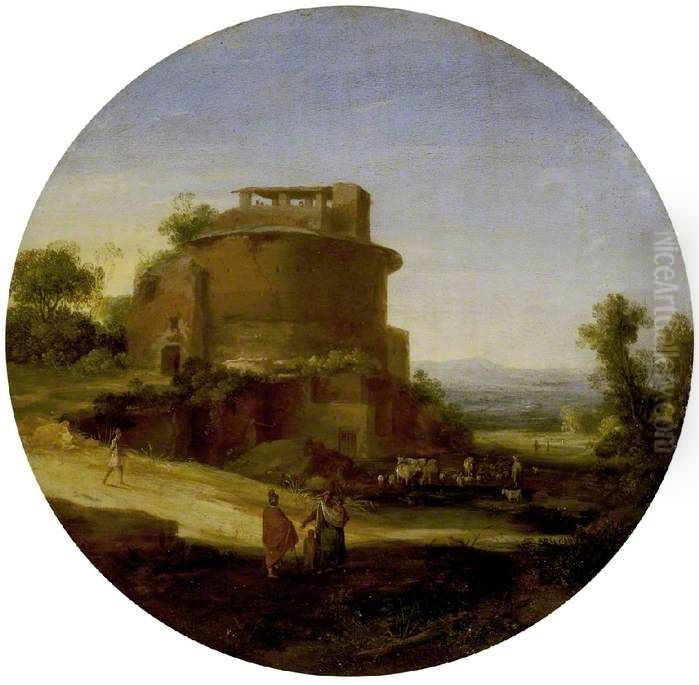 Southern landscape with a ruin Oil Painting by Bartholomeus Breenbergh