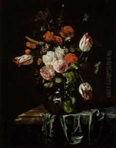Glass Vase of Flowers