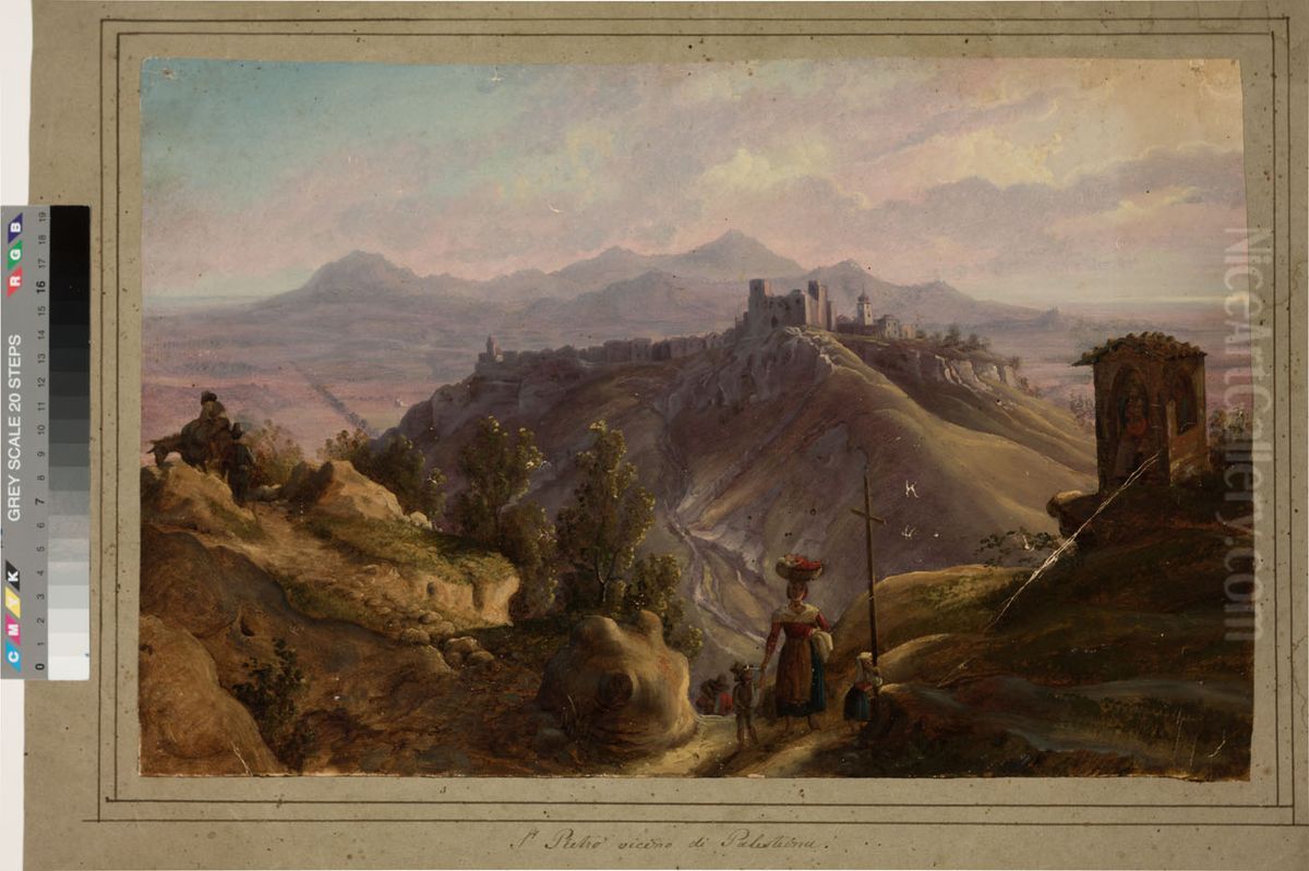 Italian landscape Oil Painting by Konstantin von Kugelgen