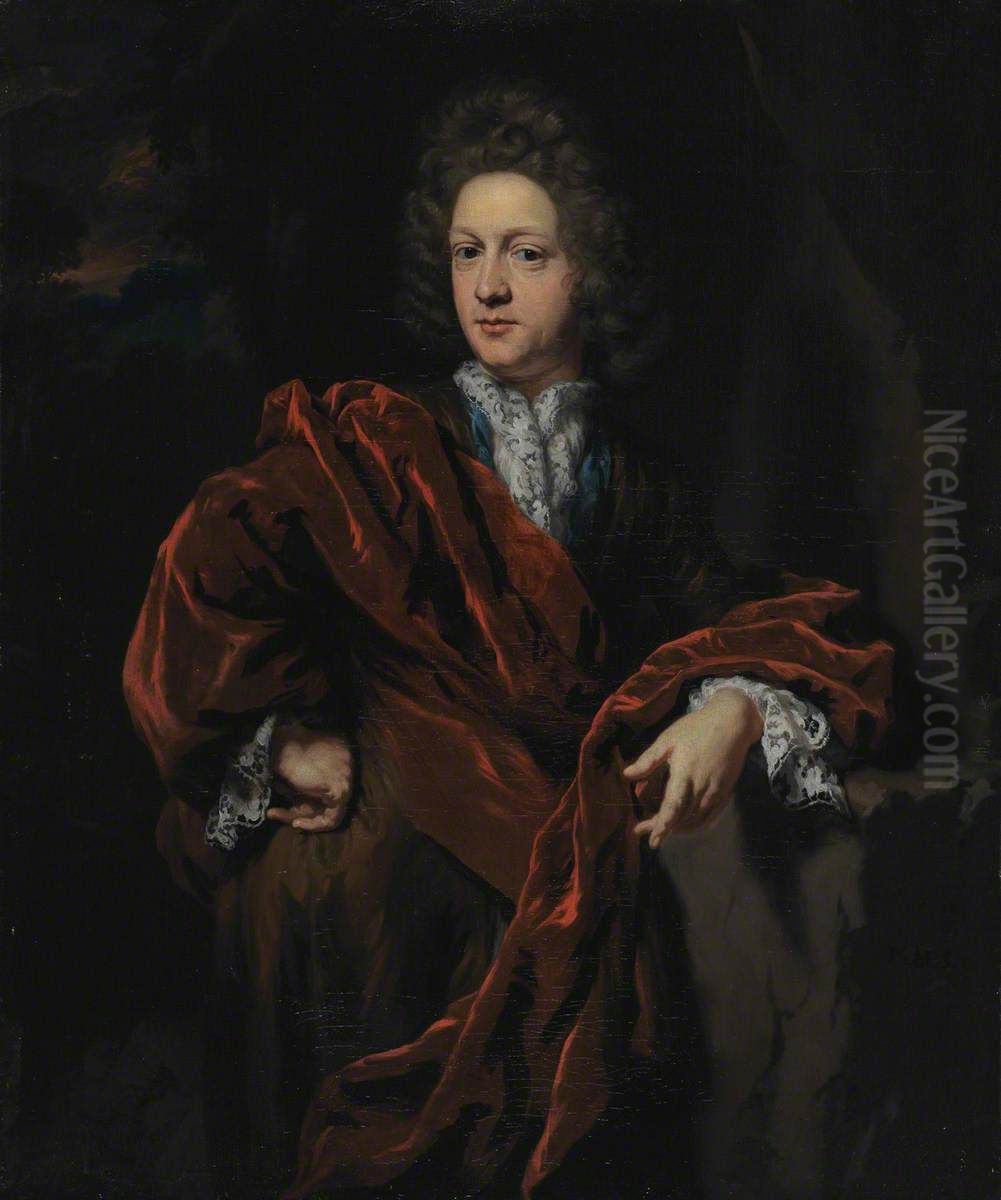 Portrait of a Gentleman in a Red Cloak Oil Painting by Nicolaes Maes