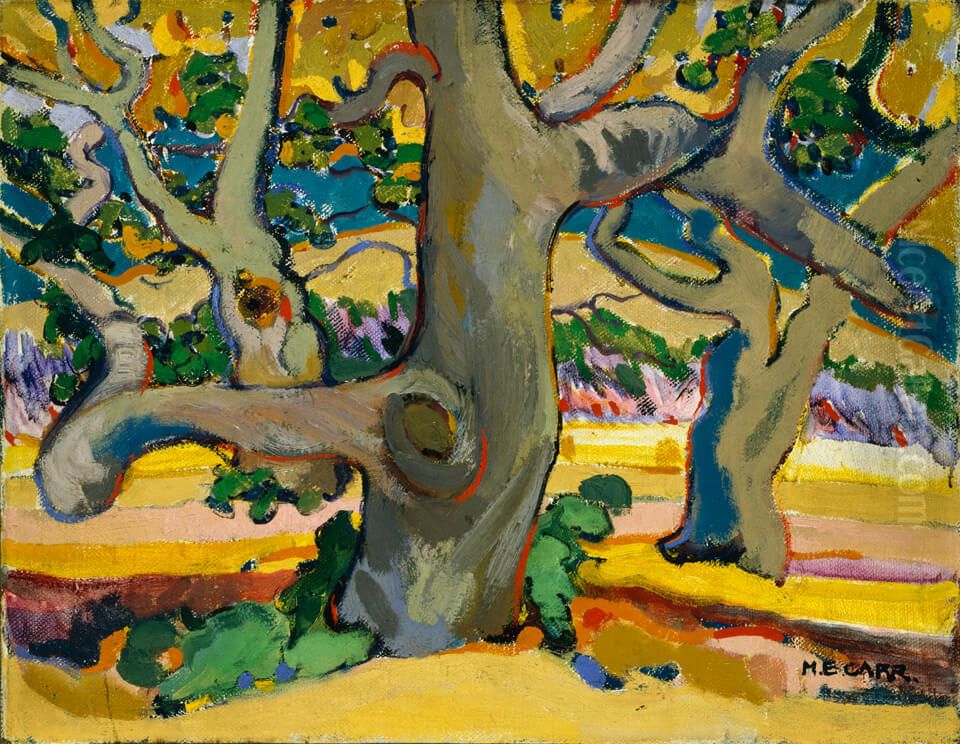 Trees in France Oil Painting by Emily M. Carr