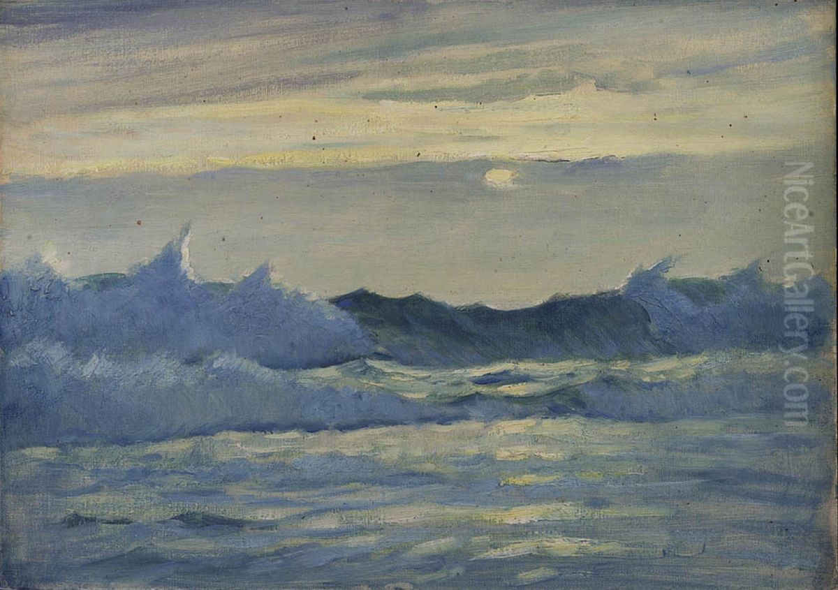 Seascape, Sennen Cove Oil Painting by John Everett