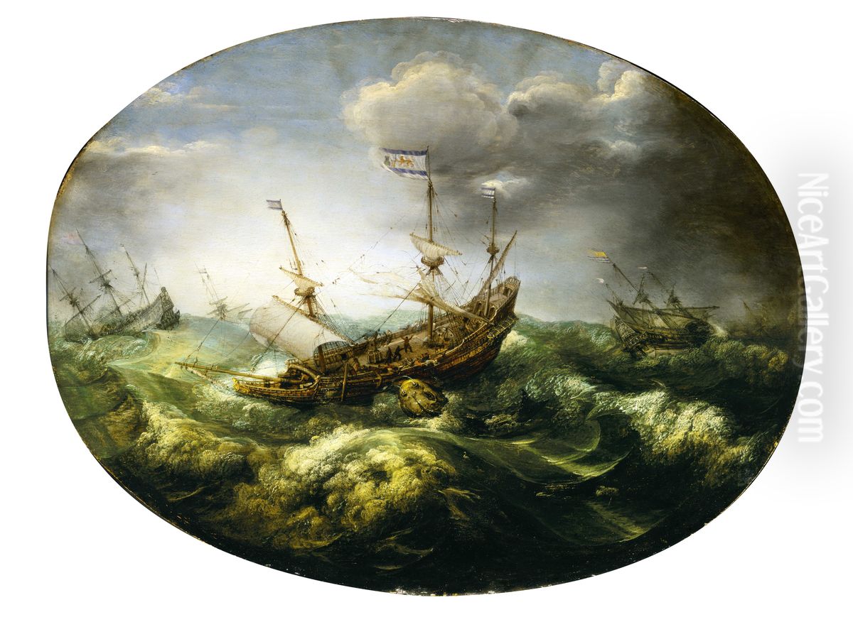 Jonah and the Whale Oil Painting by Adam Willaerts
