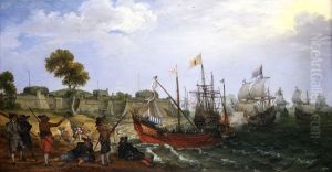 A Dutch Squadron attacking a Spanish Fortress A Dutch Squadron attacking a Spanish Fortress