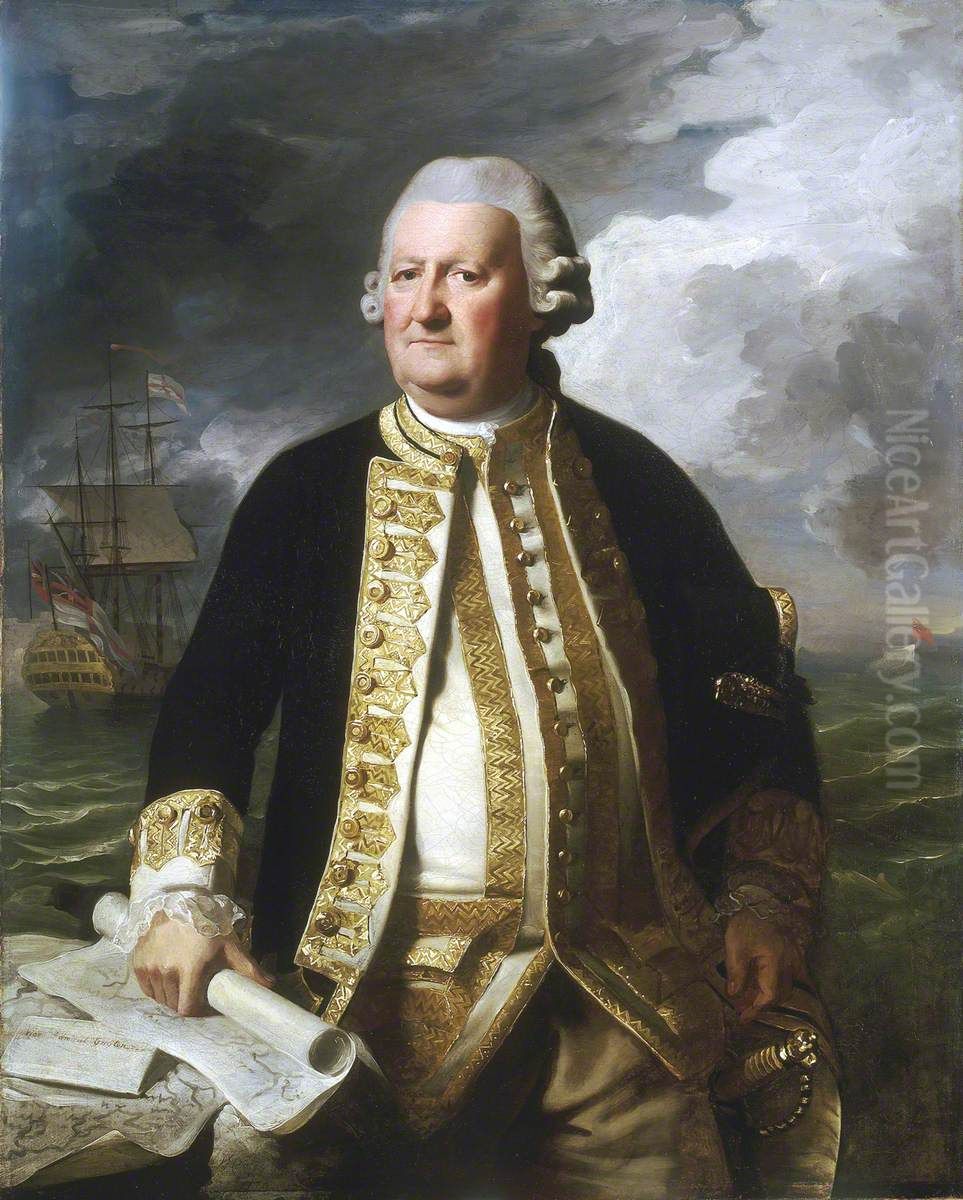 Admiral Clark Gayton, 1712-1785 Oil Painting by John Singleton Copley