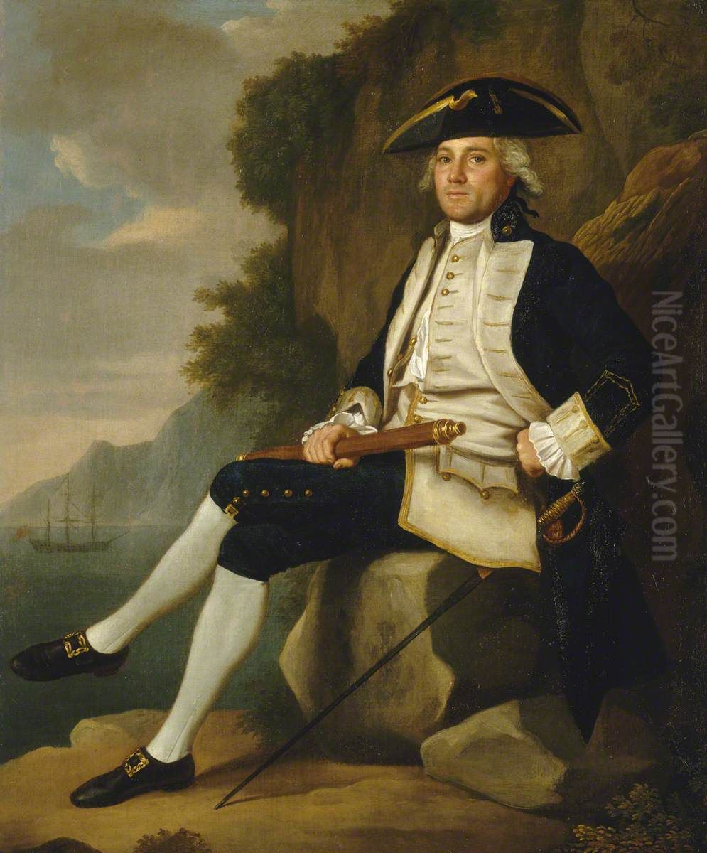 Captain Sir Edward Vernon, 1723-94 Oil Painting by Francis Hayman