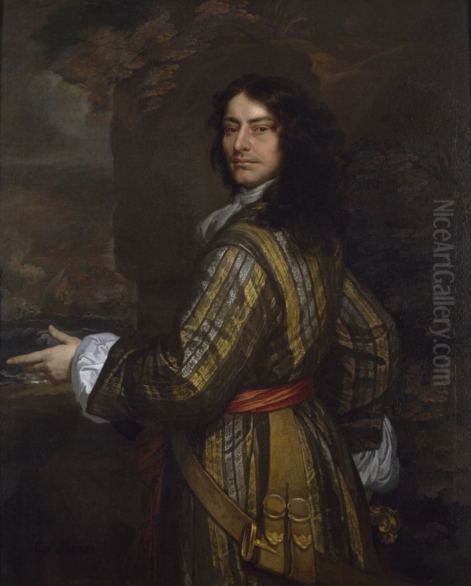 Admiral Sir John Harman, d. 1673 Oil Painting by Peter Lely