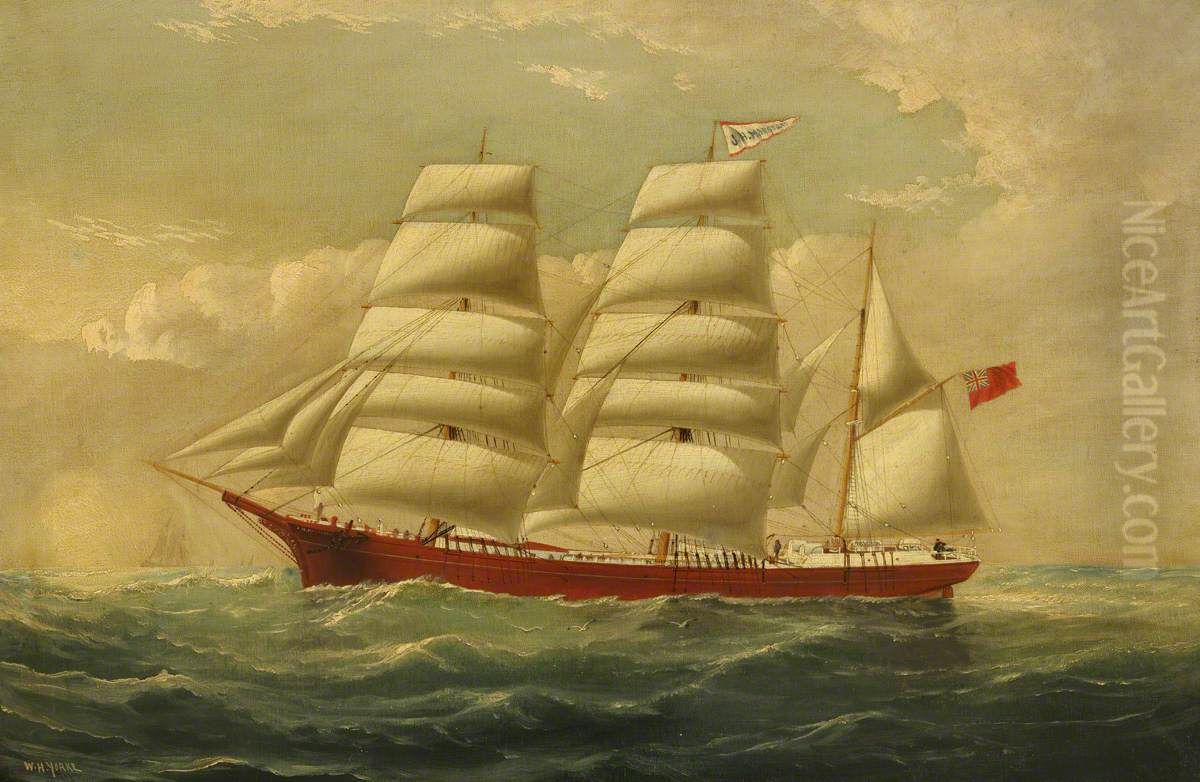 The barque 'J H Marsters' in full sail Oil Painting by William Howard Yorke