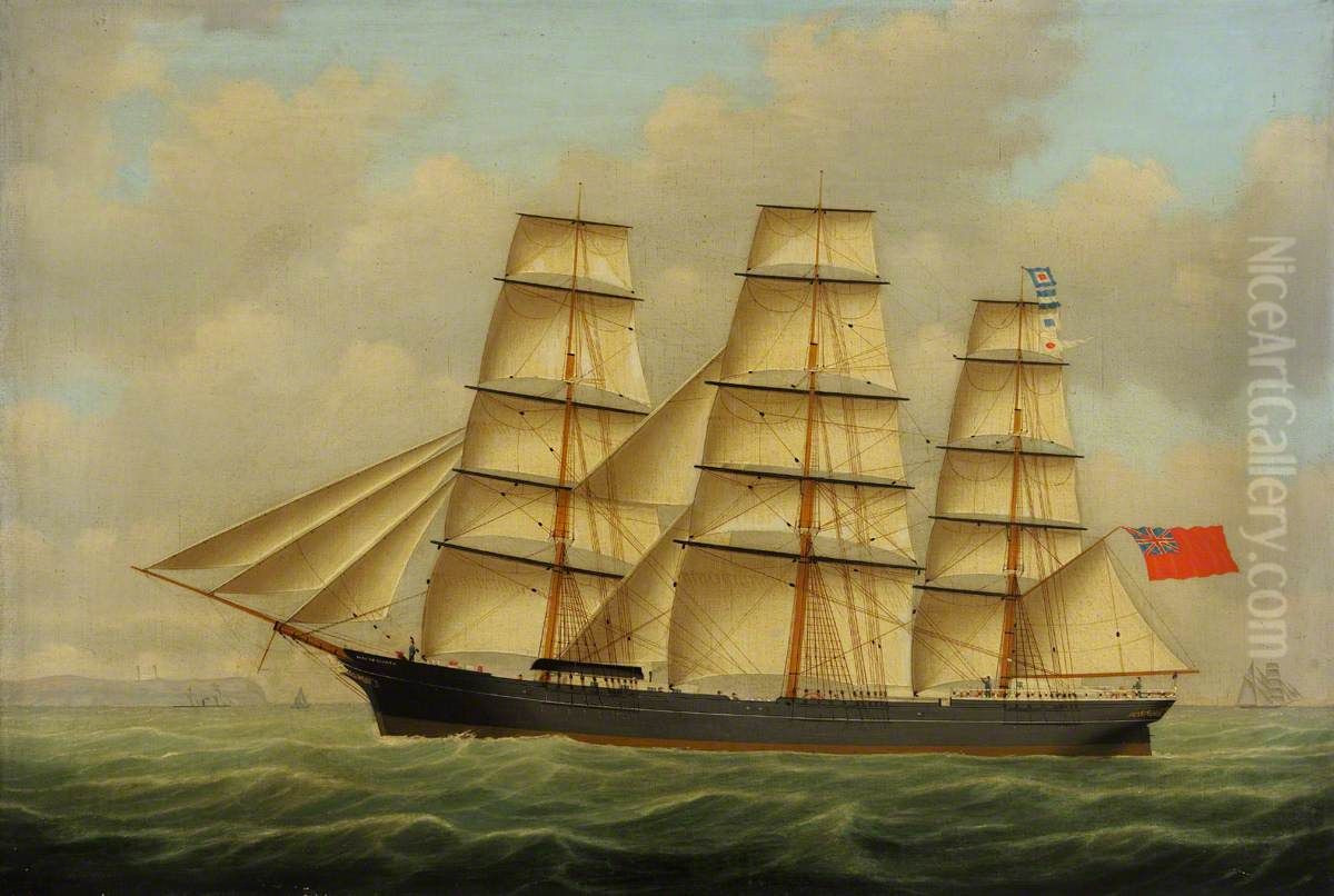 The ship 'Magna Charta' in full sail Oil Painting by William Howard Yorke