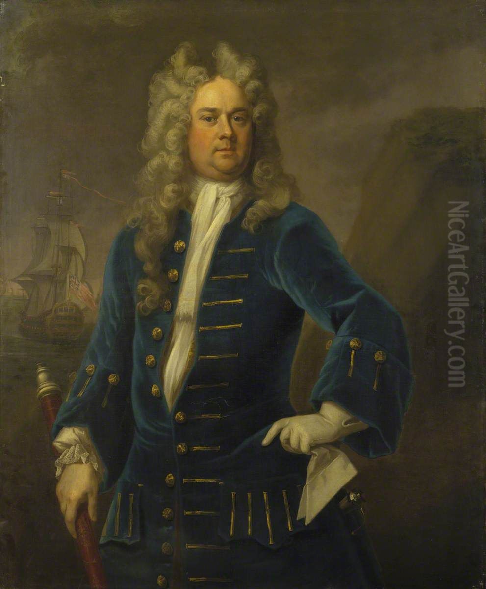 Captain Robert Harland, circa 1680-1751 Oil Painting by Michael Dahl