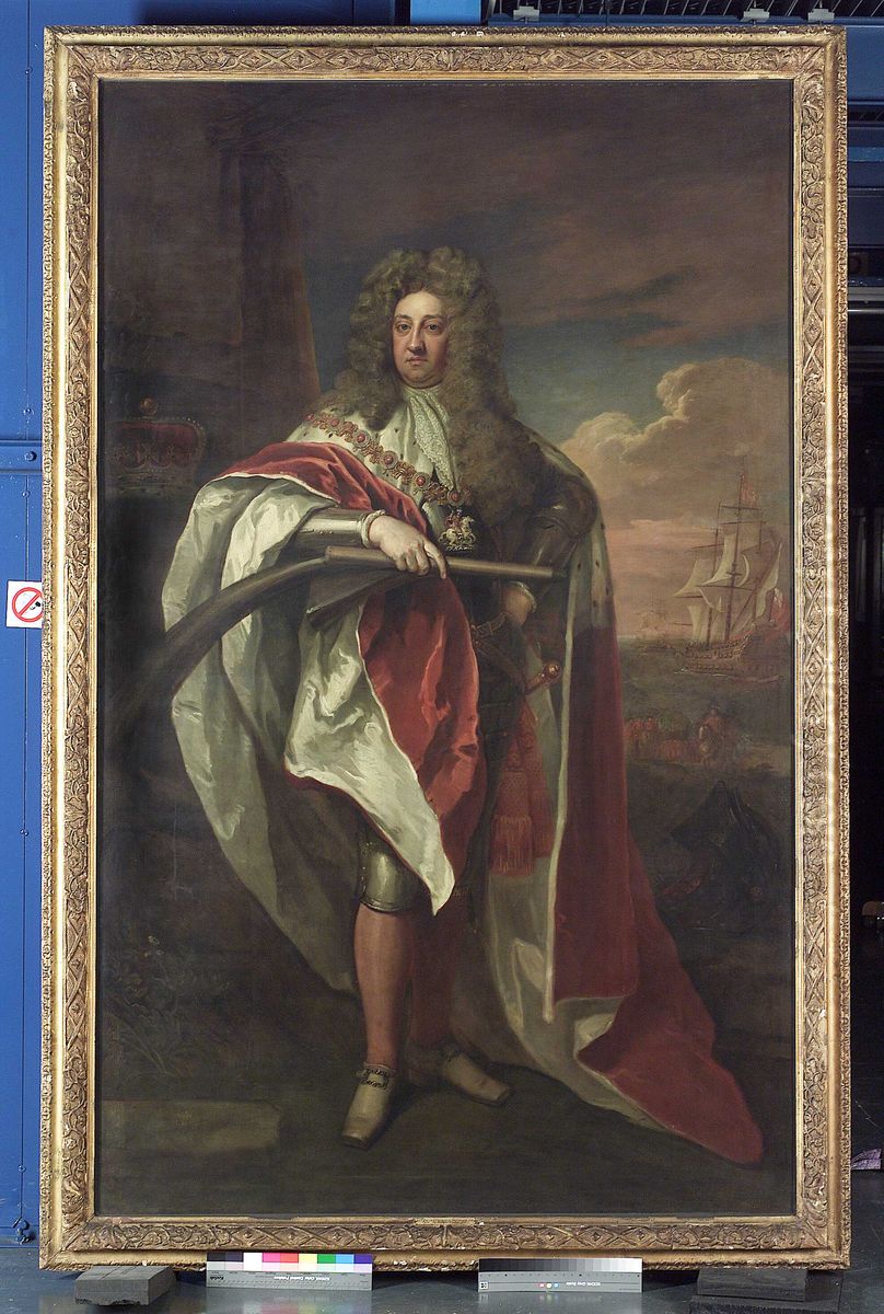 George, 1653-1708, Prince of Denmark, Duke of Cumberland and Lord High Admiral Oil Painting by Godfrey Kneller