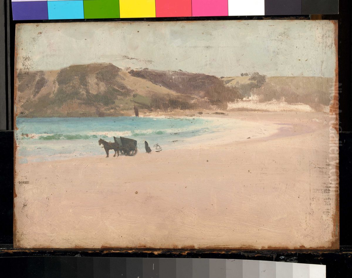 A coastal scene Oil Painting by John Fraser