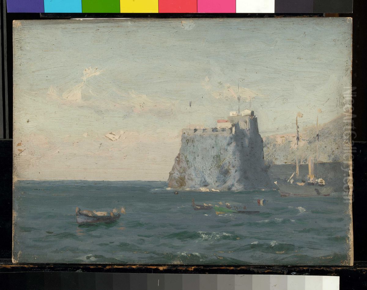 A coastal scene Oil Painting by John Fraser