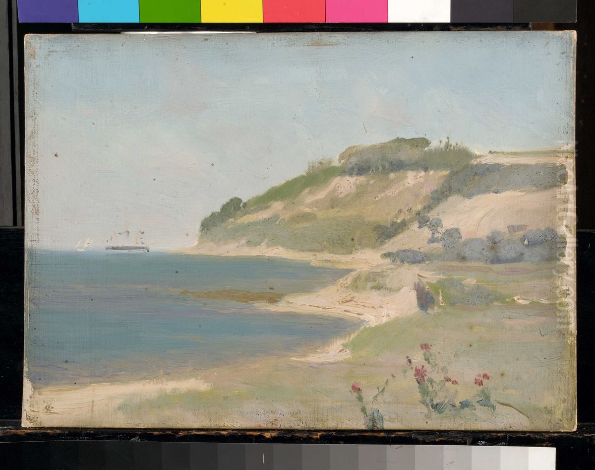 A coastal scene Oil Painting by John Fraser