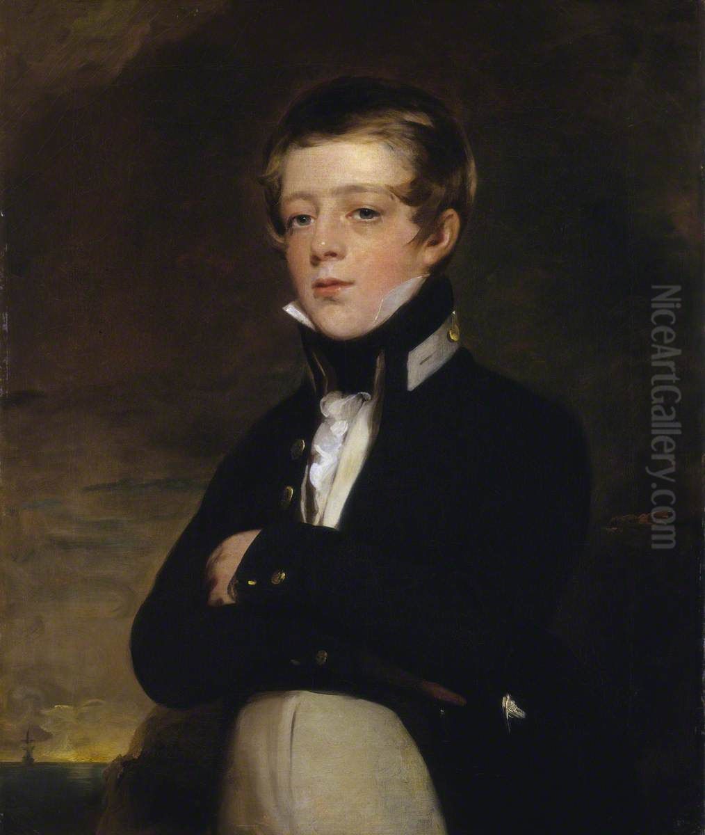 Midshipman John Russell, 1810-69 Oil Painting by John Watson Gordon