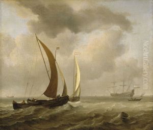 Two Kaags at Sea Before a Fresh Breeze