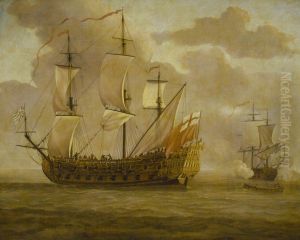 HMS Woolwich before a light breeze
