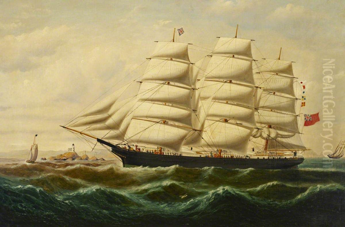 The ship 'Eliza' in full sail Oil Painting by William Howard Yorke