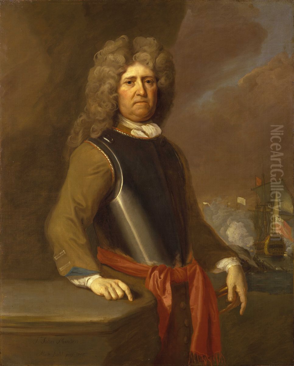 Rear-Admiral Sir John Munden, c. 1645-1719 Oil Painting by Michael Dahl