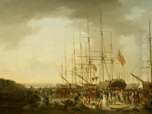 Cavalry embarking at Blackwall, 1793