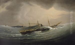 The 'Great Western' riding a tidal wave, 11 December 1844