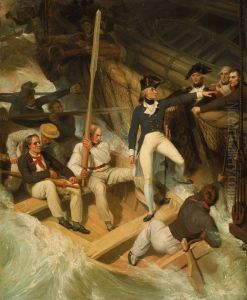 Nelson boarding a captured ship, 20 November 1777