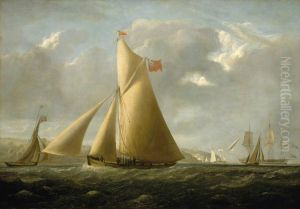 The cutter yacht 'Gazelle' off Cowes