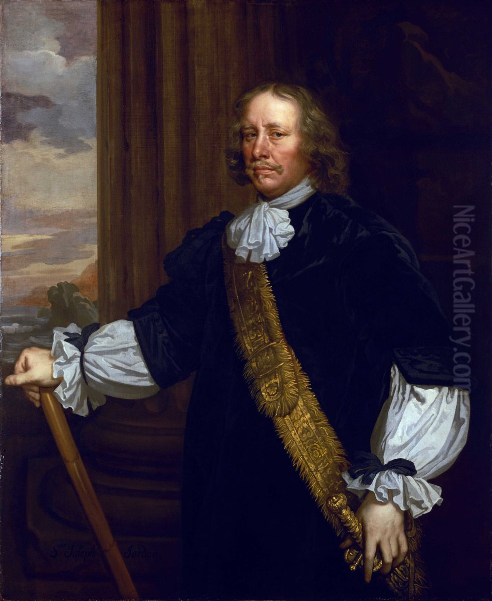 Vice-Admiral Sir Joseph Jordan, 1603/04-85 Oil Painting by Peter Lely
