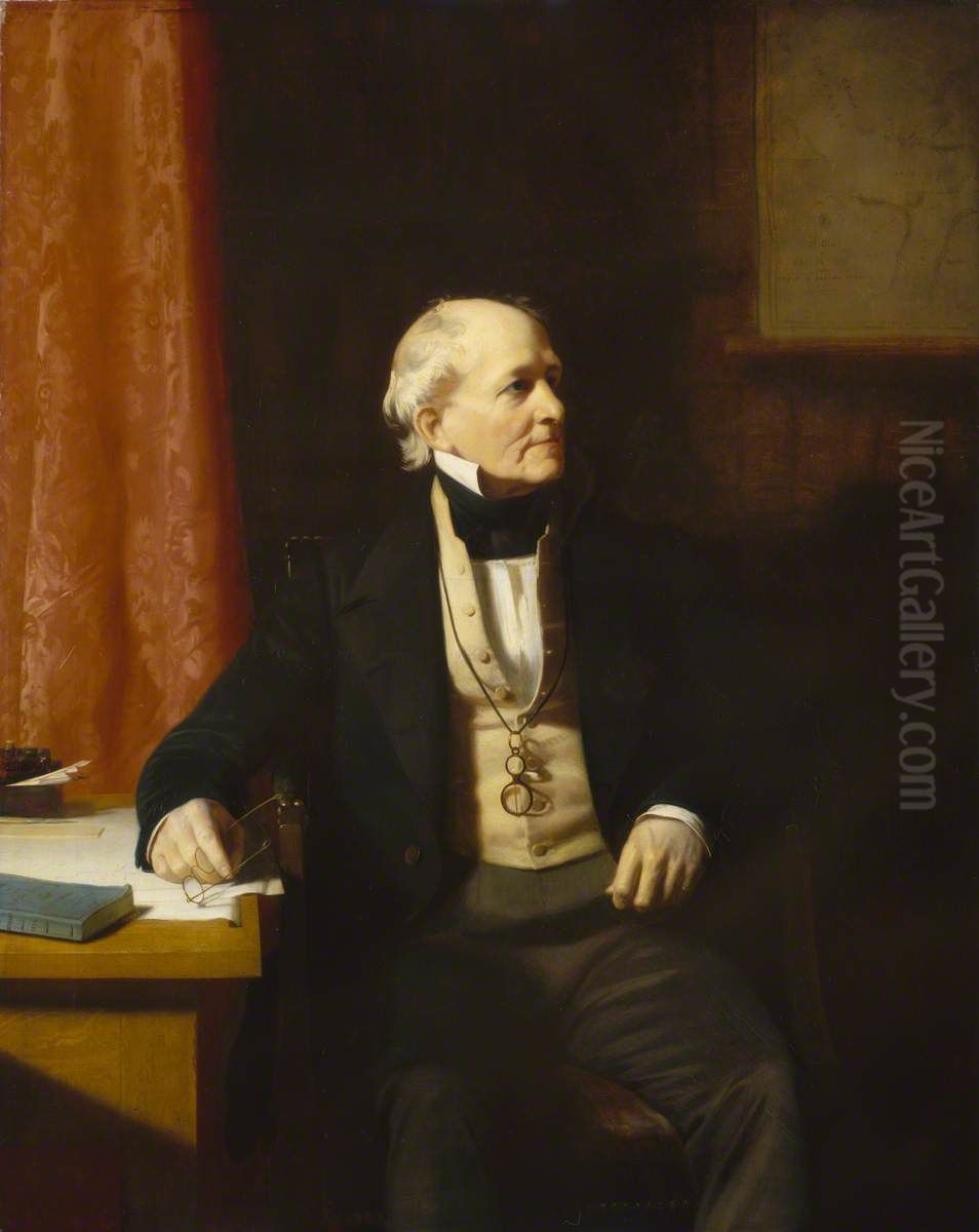 Rear-Admiral Sir Francis Beaufort 1774-1857 Oil Painting by Pearce, Stephen