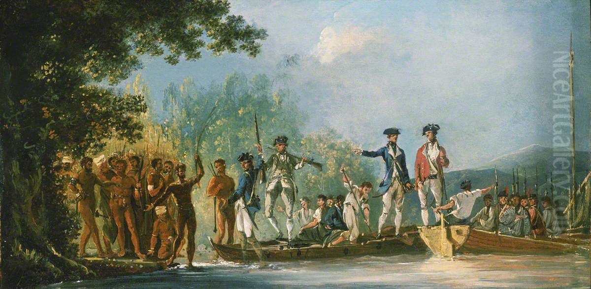'The Landing at Mallicolo [Malakula], one of the New Hebrides' Oil Painting by William Hodges